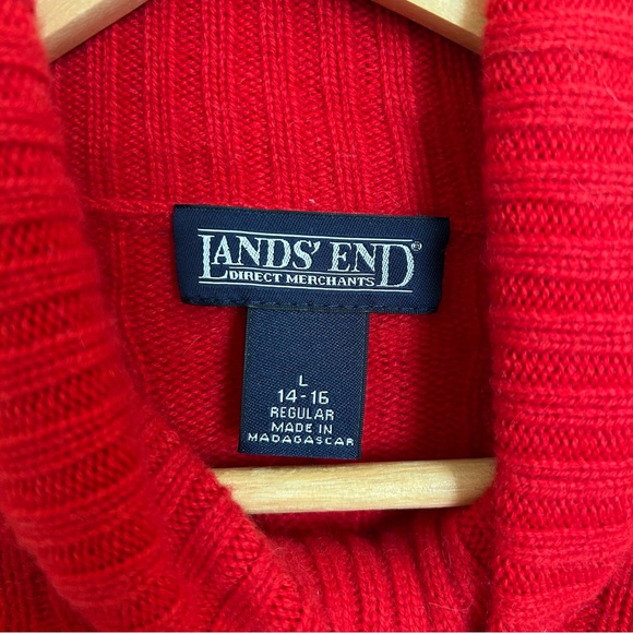 Lands’ End 100% Cashmere Short Sleeve Turtleneck Sweater - Size L - Picture 4 of 9